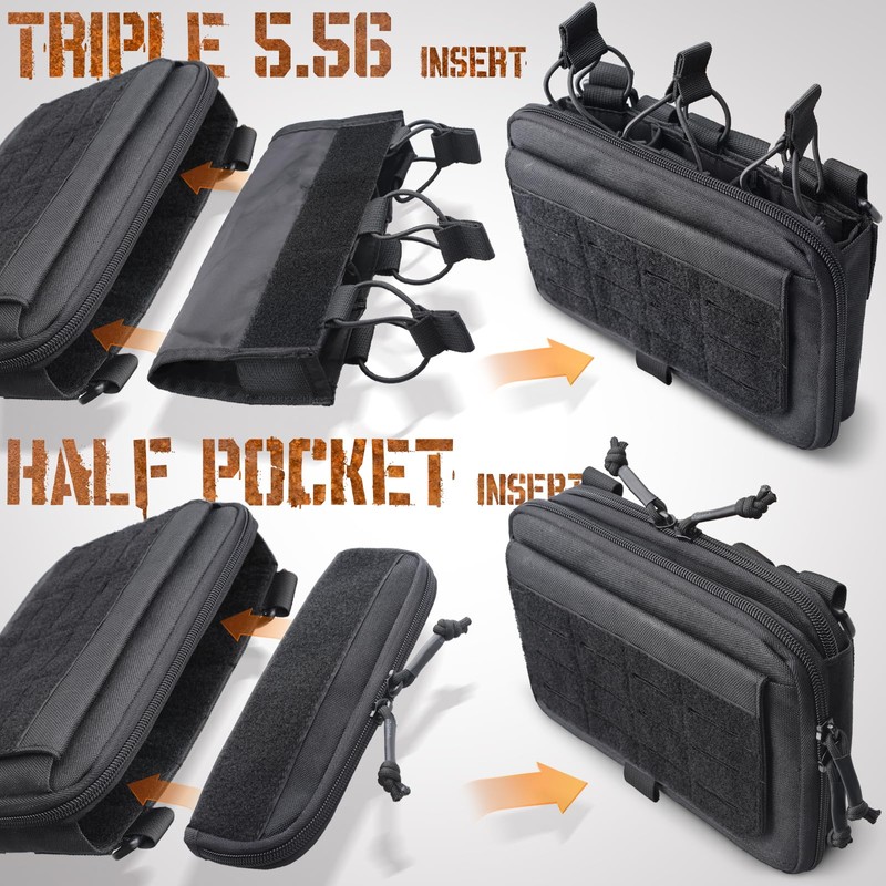 WYNEX Tactical Molle Admin Pouch of Kangaroo Style, Modular EDC