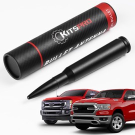 KitsPro 50 Cal Antenna for All Years Ford F-150 F-250 F-350 Super Duty, 2021-2024 Ford Bronco, 1994-2018 Dodge Ram 1500 2500 3500, 2019-2024 Ram 1500 Classic, Matte Black Short Truck Radio Antenna