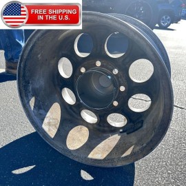 Tainnipi 4x 3.25" Black Steel Push Thru Center Caps Fits Trailer Truck Rims Close End