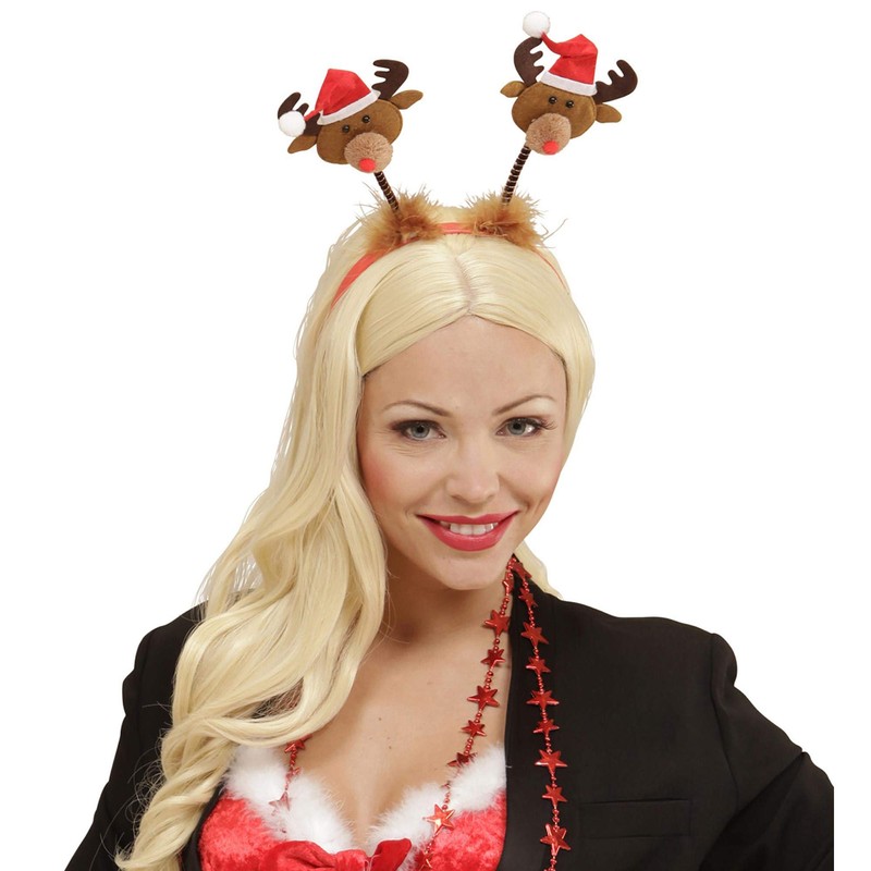 WIDMANN ? Cerchietti Reindeer with Santa Unisex-adult Hat, Brown, One