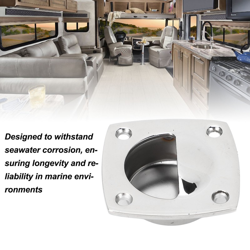 59x59mm Flush Pull Recessed Sliding Pull Handle 316 Stainless Steel