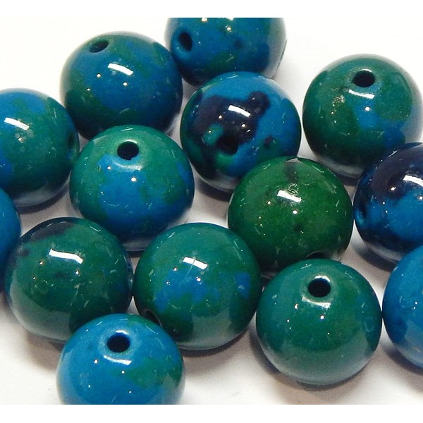 Chryso Colla Chrysocolla Azurite Gemstone Round Beads 6 mm and