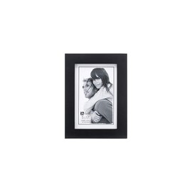 Malden 4x6 Picture Frame - Wide Real Wood Molding, Real Glass - Black