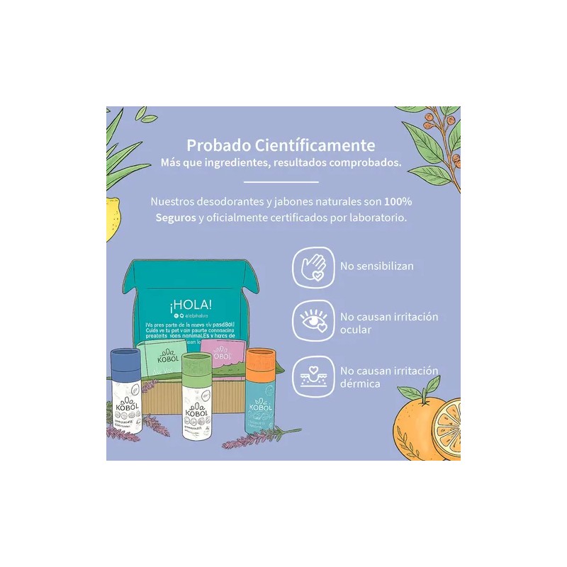 Kit De 3 Desodorantes Naturales Unisex Kobol