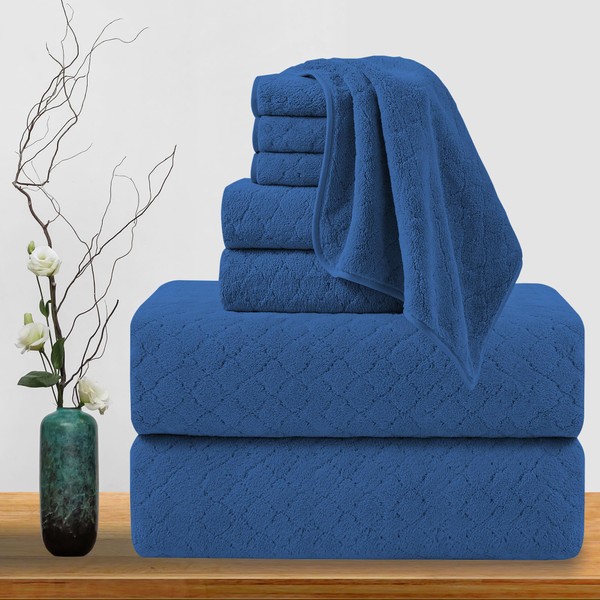 Extra Large Bath Towel Sets of 8, 2 Oversized Bath