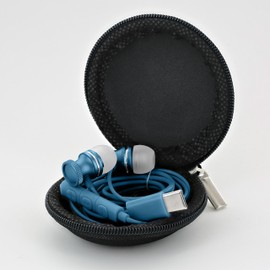 Sentry OSE450 Headphones in-Ear Earbuds with Wired USB-C Connection, Inline Volume Controller & Microphone, Noise Isolation, Blue