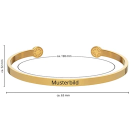 Kistanio Women's Bangle with Engraved Saying - Family - Made of Surgical Steel, Comes in a Velvet Bag, 3 Colours Available, Rose Gold, Gold, Silver, gold, Modern