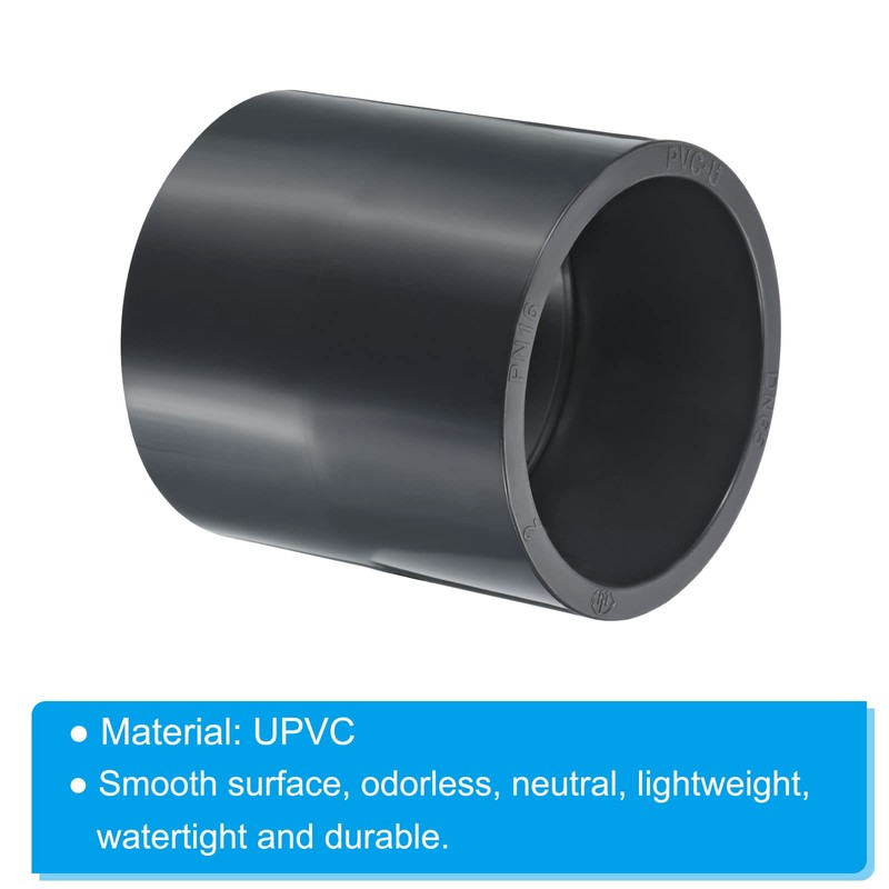 PATIKIL UPVC Pipe Fitting 75mm 2.95 Inch Socket, 1 Pack