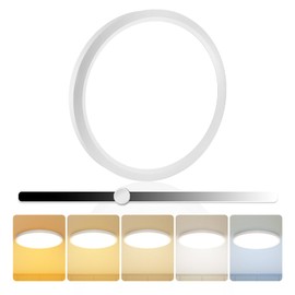 EOSMILE 1Pack 15.8 Inch LED Flush Mount Ceiling Light, 35W, 3850LM, 2700K-5000K 5Color Selectable & Dimmable, White Thin Flat Surface Mount Lights for Bedroom, Living Room, Dining Room, Garage