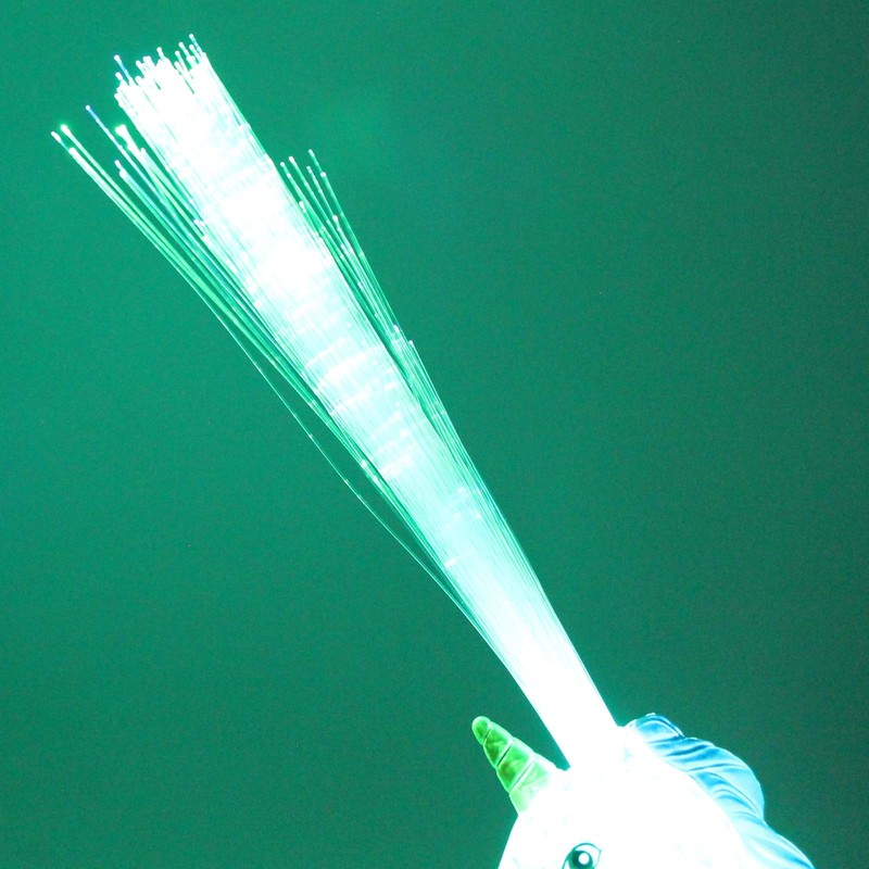 The Glow Company Light Up Flashing Unicorn Fibre Optic Torch