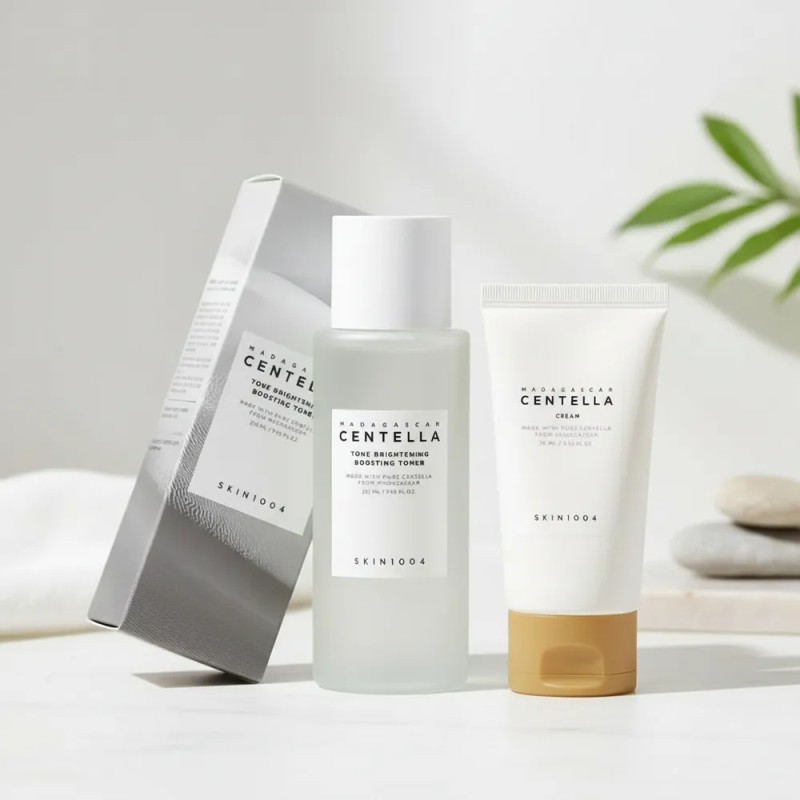 Kit Centella: Tónico Iluminador 210ml + Crema Confort Diario 75ml