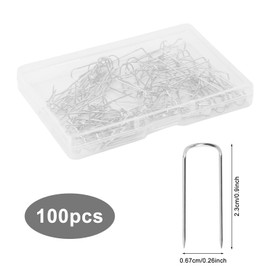 ZMDMAH Pack of 100 Pins U-Shaped 23 mm Pins Sewing Stainless Steel Craft Sewing Pins Needle Crafts Pins with Box Double Blocking Pins Straight for Pins for Sewing Jewellery Display and Home Decor