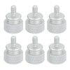 sourcing map 6Pcs #6-32 UNC Aluminum Thumb Screws, 12x16mm(ODxH) Computer