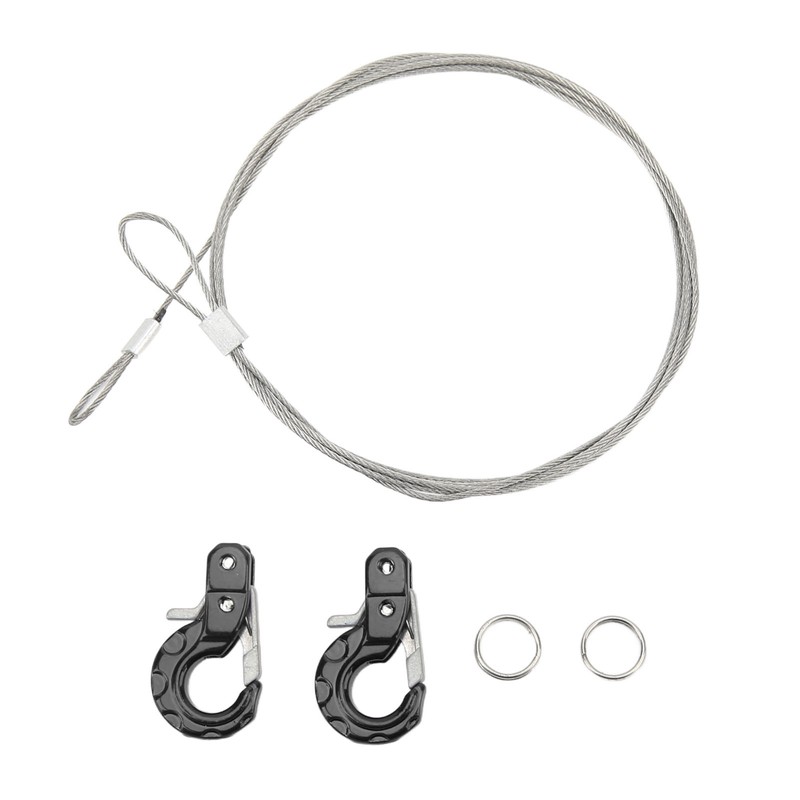 2pcs RC Metal Trailer Hook Aluminum Alloy Steel Rope Lightweight
