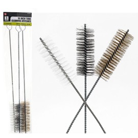 3 Piece Set of 16-Inch Tube Cleaning Brushes Copper, Stainless, Nylon for Various Surface Use (1.5-Inch Diameter)