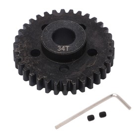 34T RC Motor Gear M1.0 8mm Gear Bore Steel Black RC Motor Pinion Gear for Arrma 1/7 1/8 RC Cars