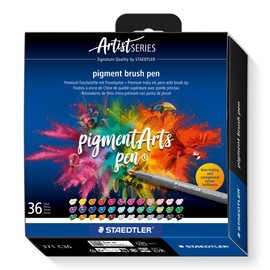 STAEDTLER Pigment Arts - Bolígrafo de pincel (36 unidades, 371 C36)