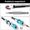 Prebarfun 9 PCS Magnetic Drill Bit Holder, 1/4 Inch Drill