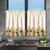 Jeiento Kitchen Tier Curtains Black Dog Paw Print Home Short