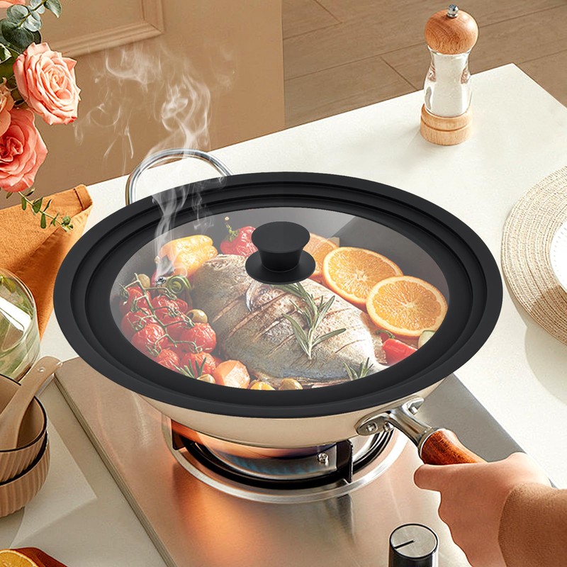 Extra Large Universal Lid Fits 13", 14", 15" Cookware -