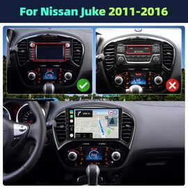 [4G+64G] Android 15 Car Stereo for Nissan Juke 2011-2016 with Wireless CarPlay Android Auto,9 inch Touchscreen Car Radio with Mirror Link Voice Control WiFi/GPS,Bluetooth,FM/RDS SWC+Backup Camera