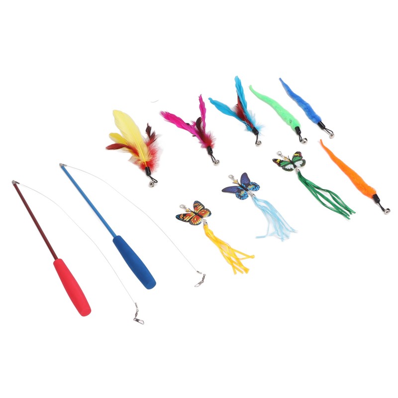Funny Cat Feather Stick Interactive Thickening Lightweight Cat Feather Toys