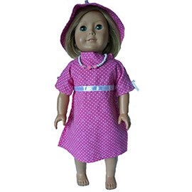 Doll Clothes Superstore 18 Inch Dolls Dress with Hat and Necklace