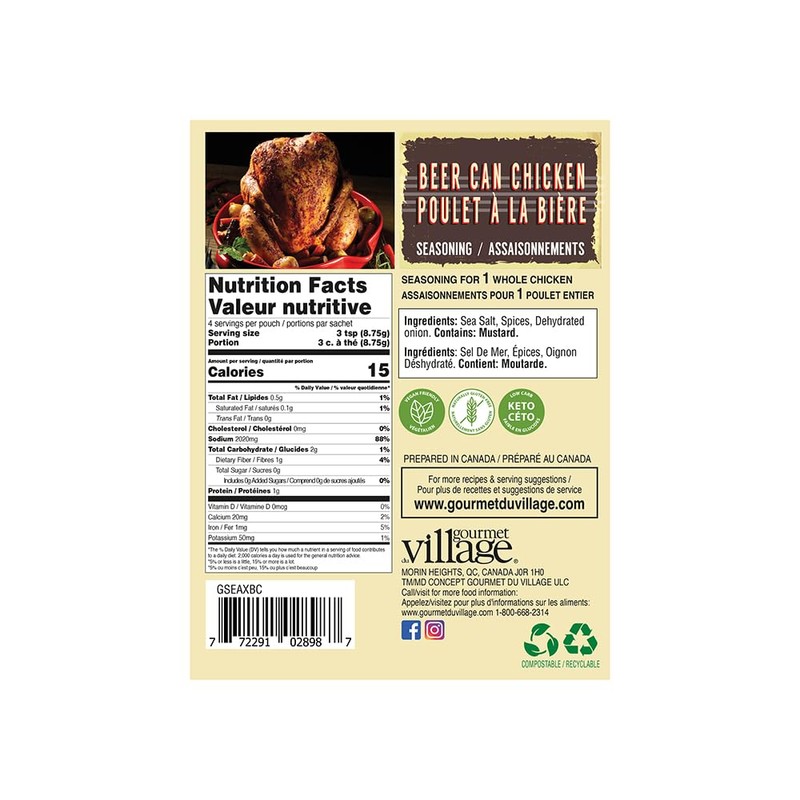 Gourmet du Village Seasoning (Beer Can Chicken)