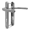TSS Silver UPVC Door Handle Pair Set, Sprung, 92mm PZ
