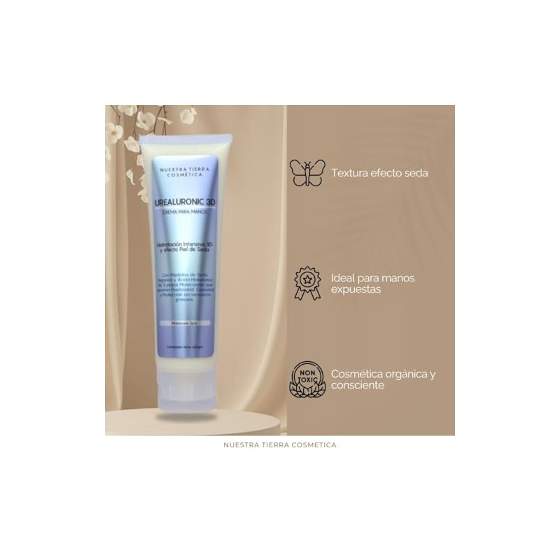 Nuestra Tierra Cosmetica Urealuronic 3D Crema para Manos con Péptidos