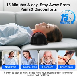 Neck Stretcher, Red Light Therapy Cervical Traction Device with Dynamic Neck Traction, Heat Therapy, Hump Corrector Relaxer