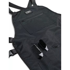 TRUBARBER TRU BARBER Professional Apron, Hair Stylist Apron, Adjustable Cross Back, BLACK