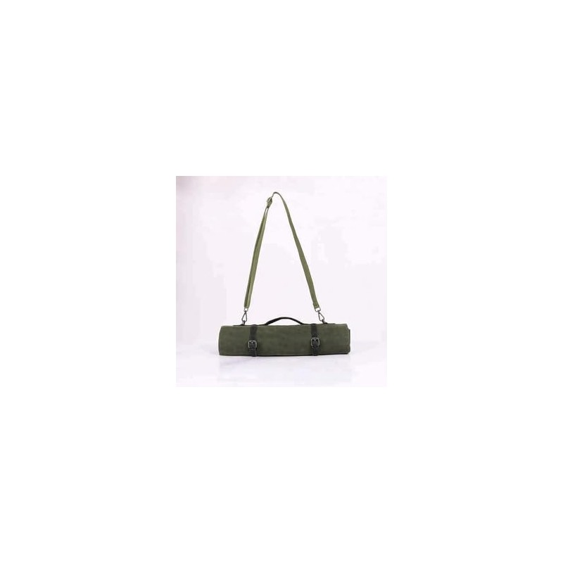 Chef Knife Roll Bag,Heavy Duty Waxed Canvas Chef Bag for