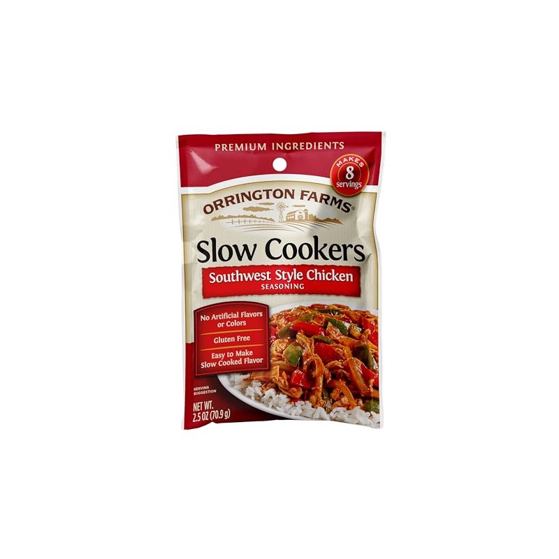 Orrington Farms Slow Cookers Southwest Style Chicken Seasoning, 2.5 Ounce