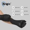 Brigic Disposable Nitrile Gloves, Textured Grip, Black, Lightweight, Slip-Resistant (Medium)