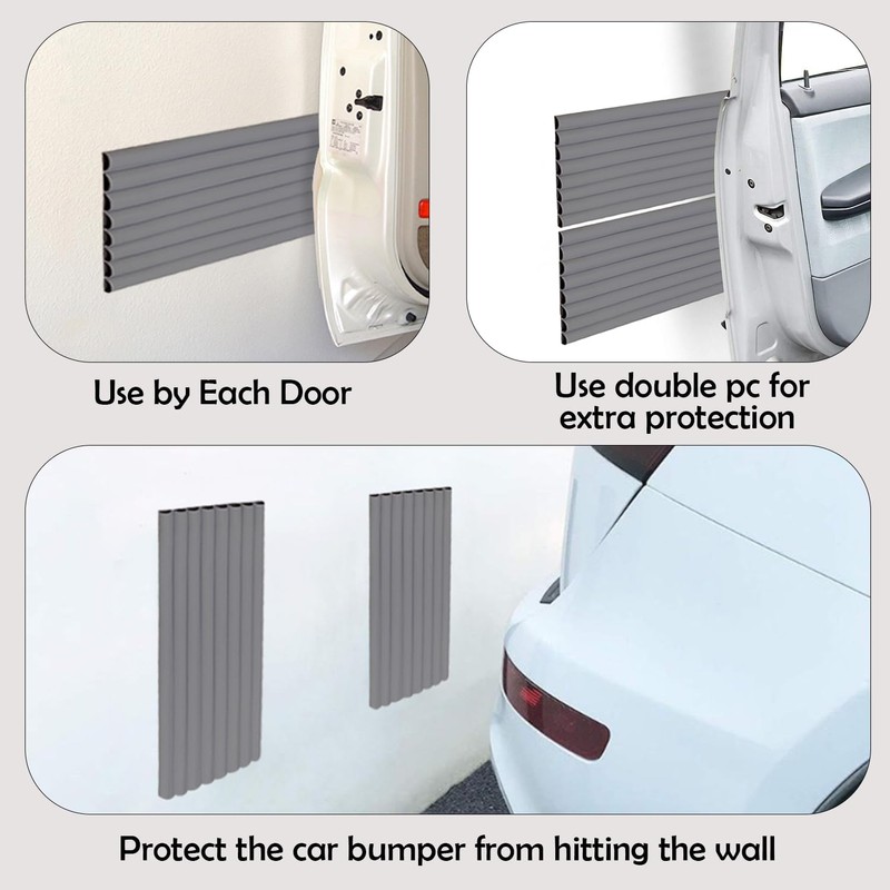 Rubber Bond Garage Wall Protectors - 4in x 12ft Strong