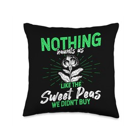 Sweet Peas Flower Lover Seeds for Planting Sweet Peas Throw Pillow