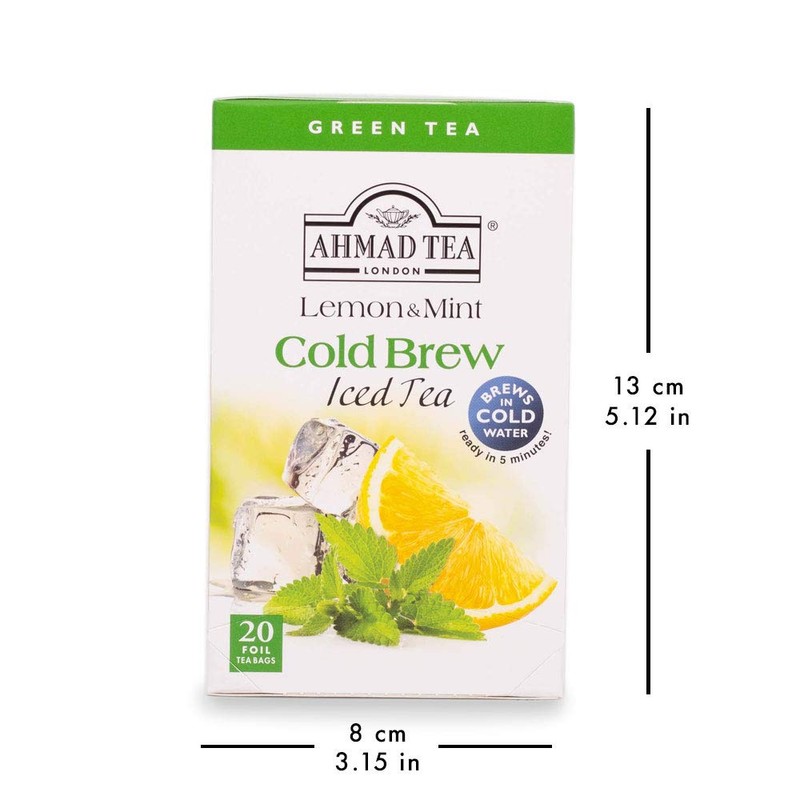 Ahmad Tea Cold Brew Lemon & Mint Green Iced Tea,