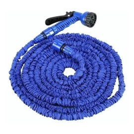 Kwalux Manguera Flexible Expandible 30 Metros Aspersor Jardin Azul
