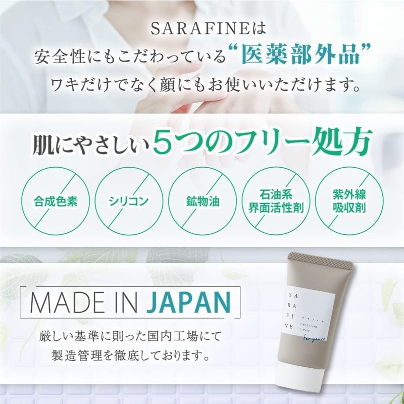 Salafine Armpit Sweat, Deodorizing, Armpit Cream, Antiperspirant, 0.9 oz (25