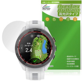 OverLay Brilliant Miyabix Protective Film for Garmin Approach S70 [Case Size 42mm], Glossy, Fingerprint, Bubble Proof, Made in Japan