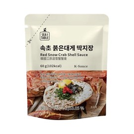 Korean Red Snow Crab Shell Sauce (60g x 5packs) – Korean Crab Meat Bibimbap Sauce with 55% Sokcho Red Snow Crab Guts, Rich & Addictive Flavor, Smooth Texture, Versatile Use