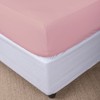 Just Contempo Plain Percale Fitted Sheet - King, Pink