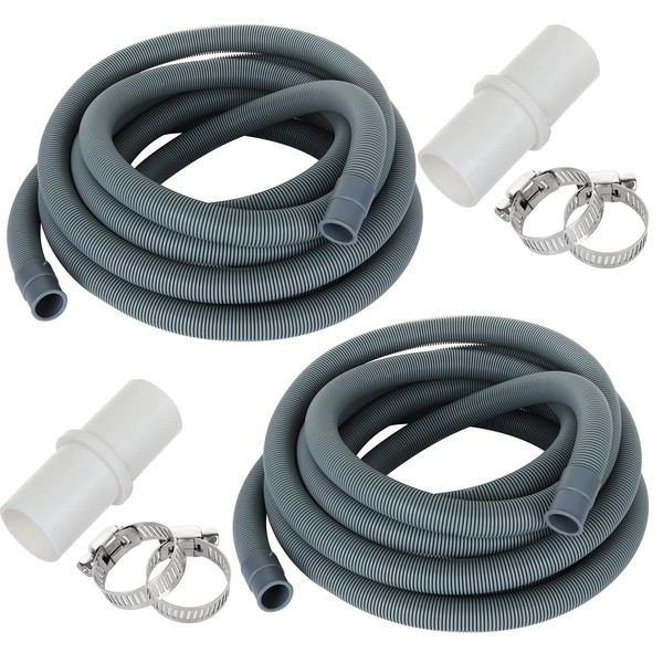 APACALI 2 PCS Washing Machine Drain Hose Extension Kit16 ft
