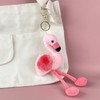 Ruzucoda Pink Flamingo Plush Keychain Stuffed Animal Key Ring Decorative
