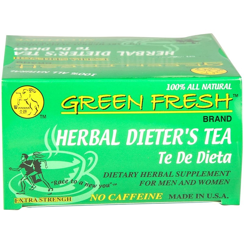 Fresh 2 PACK GREEN FRESH DIETER'S TEA 100%NATURAL NO CAFFEINE