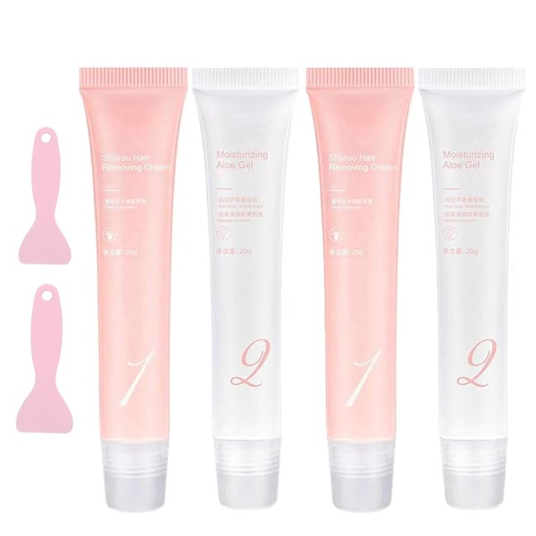 Auures Hair Removal Cream 2kits, Auures Facial Cream Kit, Painless