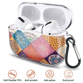 Canisto Airpods Pro 2nd Generation Protective Case and Skin Case for AirPods Pro 1/2 Airpods Pro 2 Case 2022 Protective Case with Carabiner (Multi-Colour)