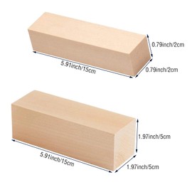 ZHIGOU Basswood Carving Blocks 10 Pieces Set (8 Small Blocks + 2 Large Blocks) Wood Carving Kits - Wood Cutting - Soft Basswood Blocks for Crafts, Handmade DIY, Carving Beginner Practice Blanks