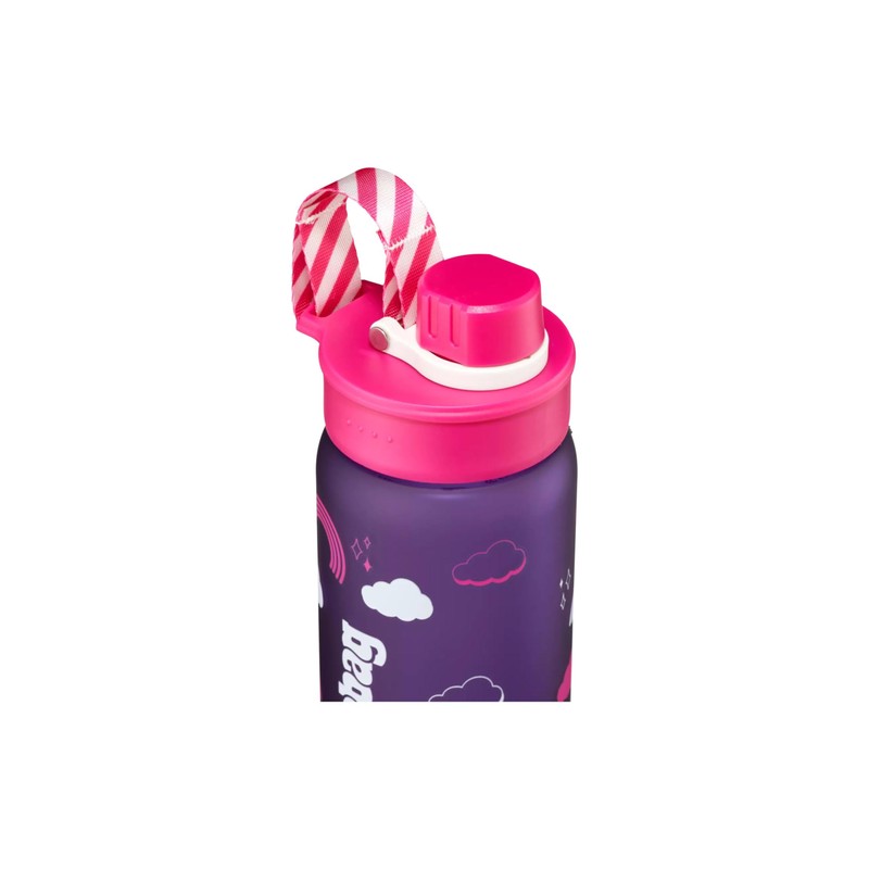Trinkflasche BPA-frei 550 ml, auslaufsicher und Kohlensäure geeignet, spülmaschinengeeignet, Regenbogen